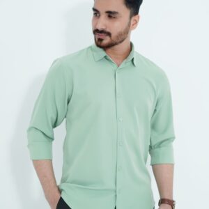 Lemon Spandex Glossy Fabrics Shirt